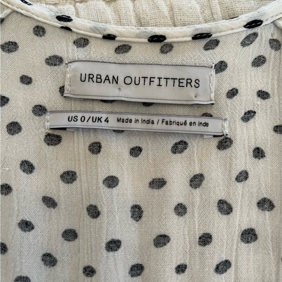 UO Polka Dot Tie-Front Midi Dress - Picture 7 of 10